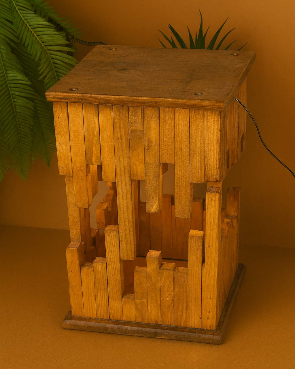 El Yapımı Ahşap Dekoratif Aydınlatma