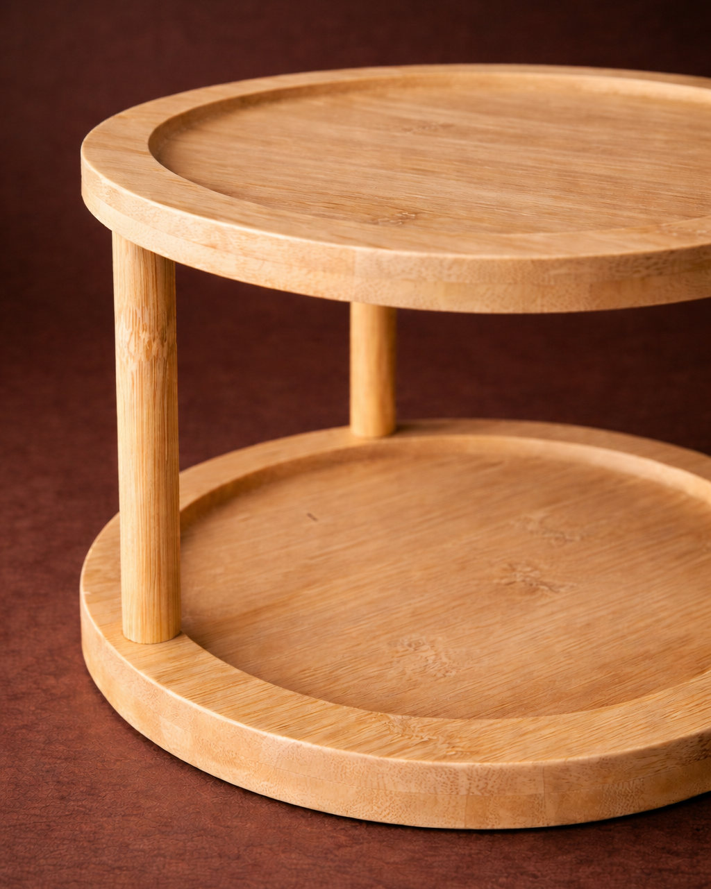 Ahşap Oval Dönen Sunumluk